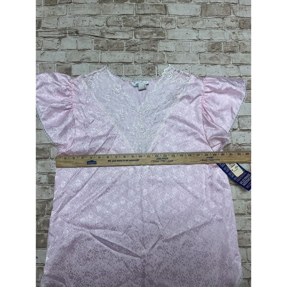 Vintage Lily of France  Night Gown Nightie‎ size Medium Pink Lace NWT - Picture 5 of 6